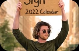 dude with sign profile